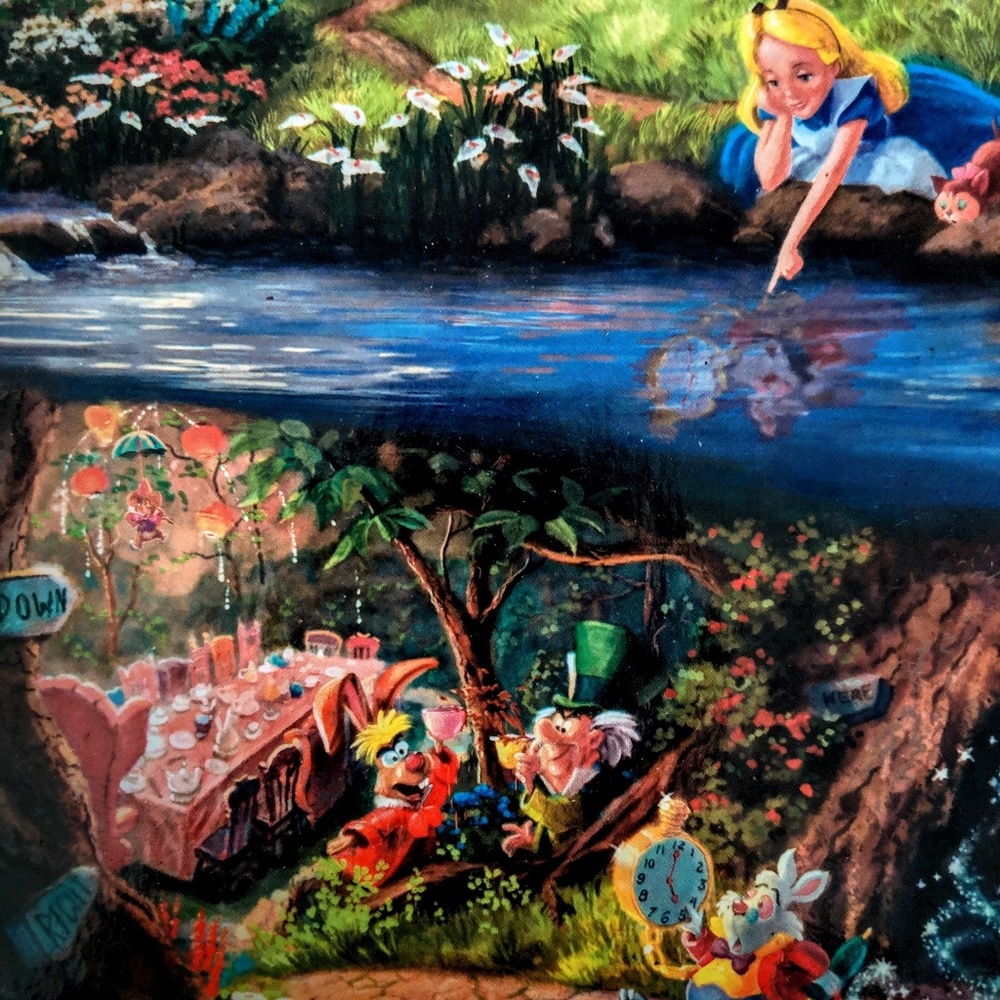 Disney x Thomas Kinkade Alice in Wonderland Puzzle - Picture 6 of 6